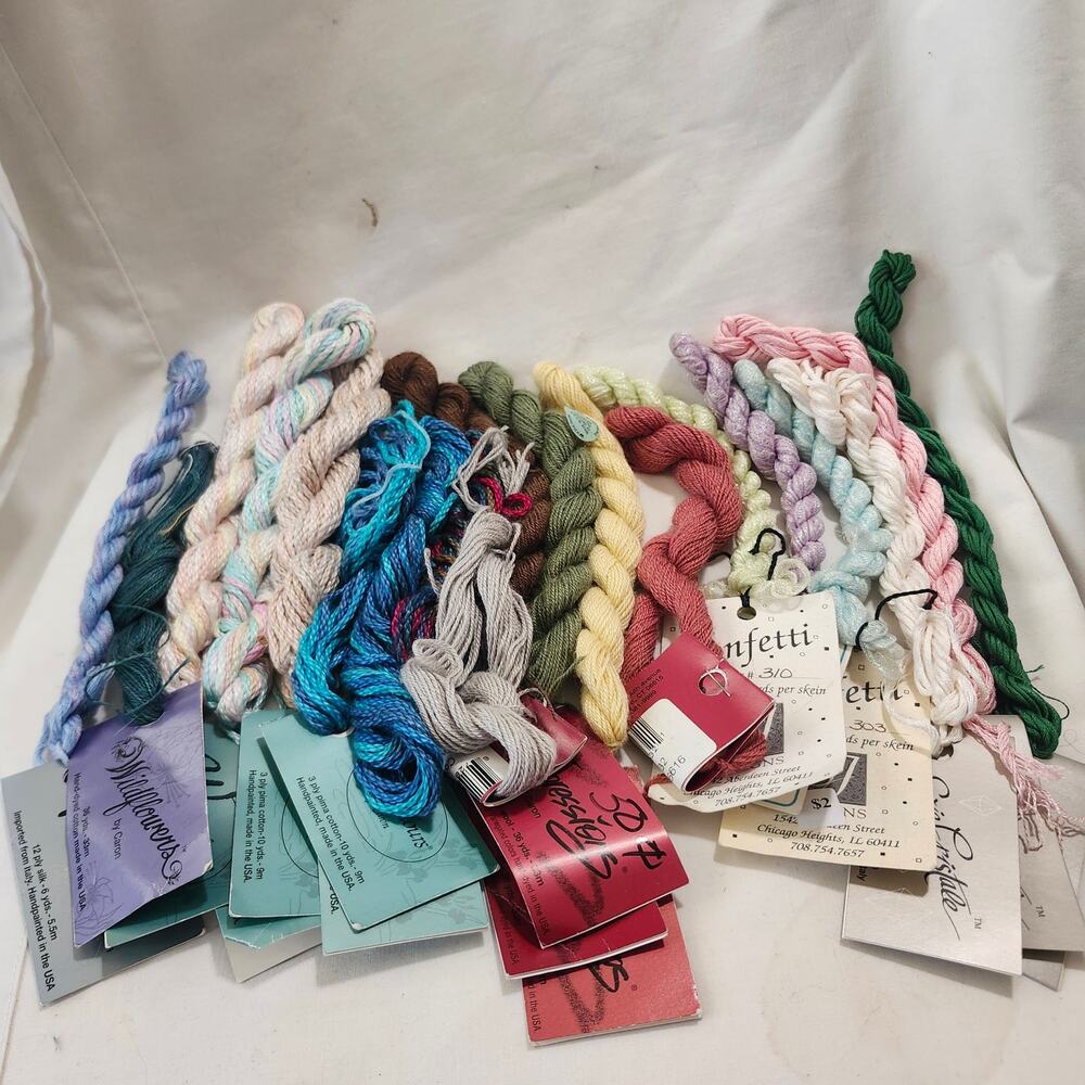 19 Skeins Specialty Fibers Watercoulirs Confetti Soie Cristale Full Partial B35